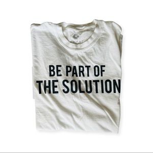 Be Part of the Solution Monat Tee Large White